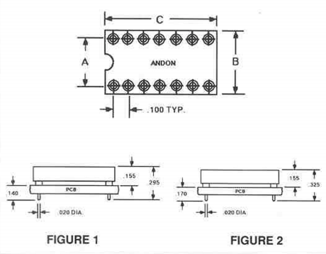 ANDON 200℃封閉框架ICDIP插座，不帶支架